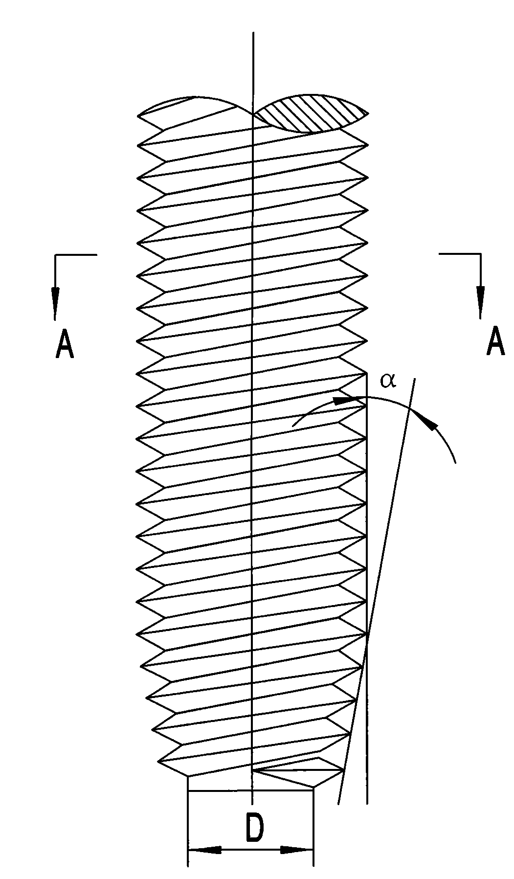 Self-tapping lock screw