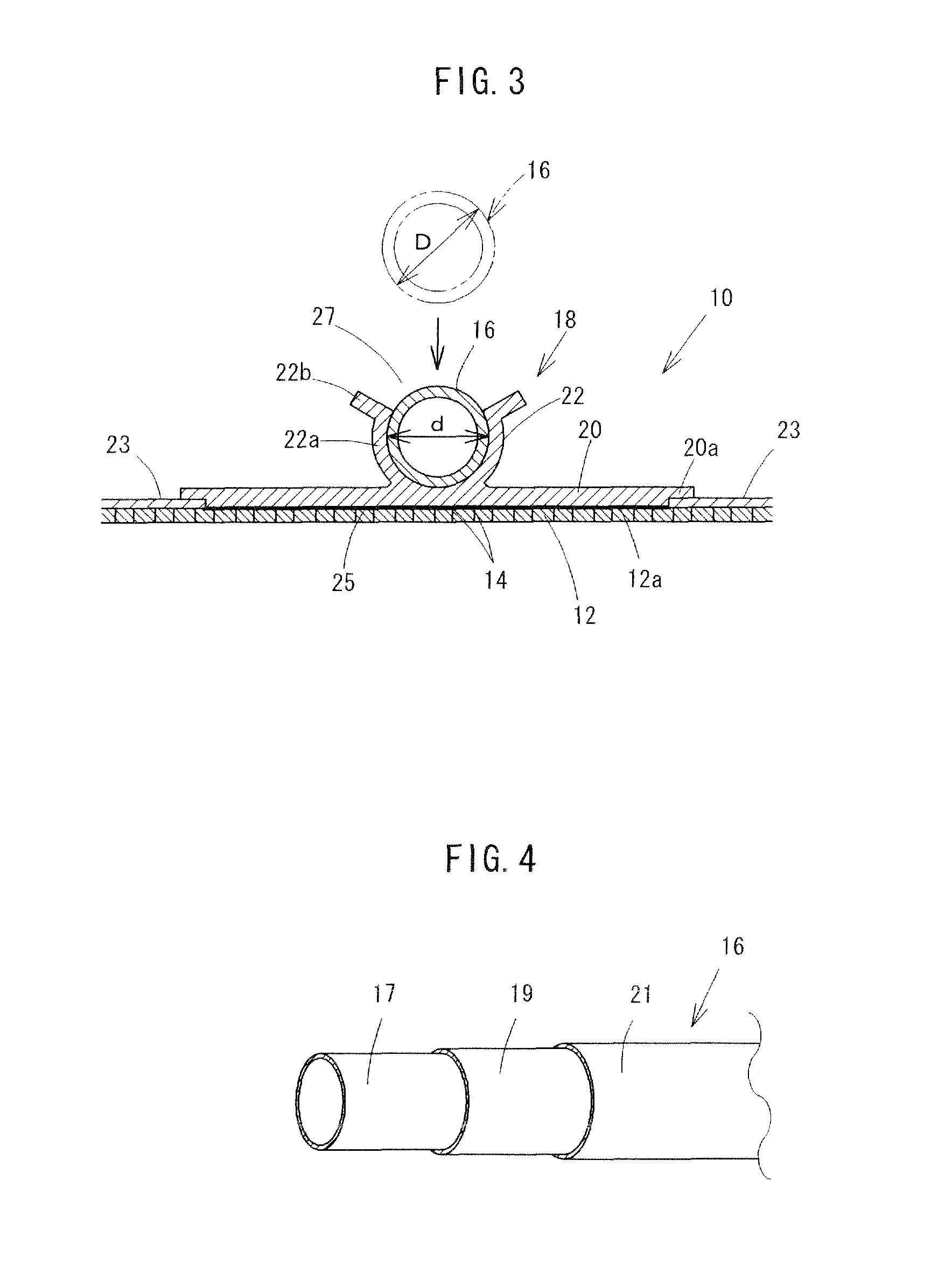 Cooling/heating panel with holding device