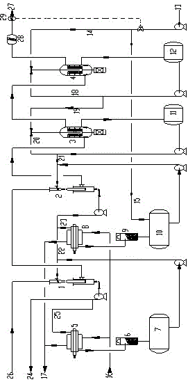 Multi-stage countercurrent absorption process and system for acidic gas