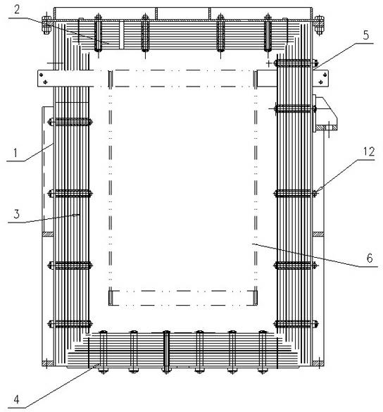 High-temperature vacuum furnace heating chamber