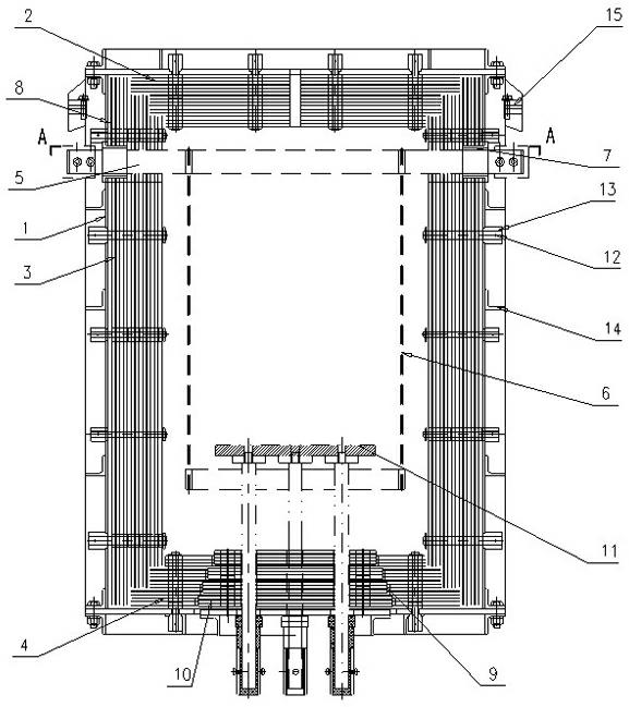 High-temperature vacuum furnace heating chamber