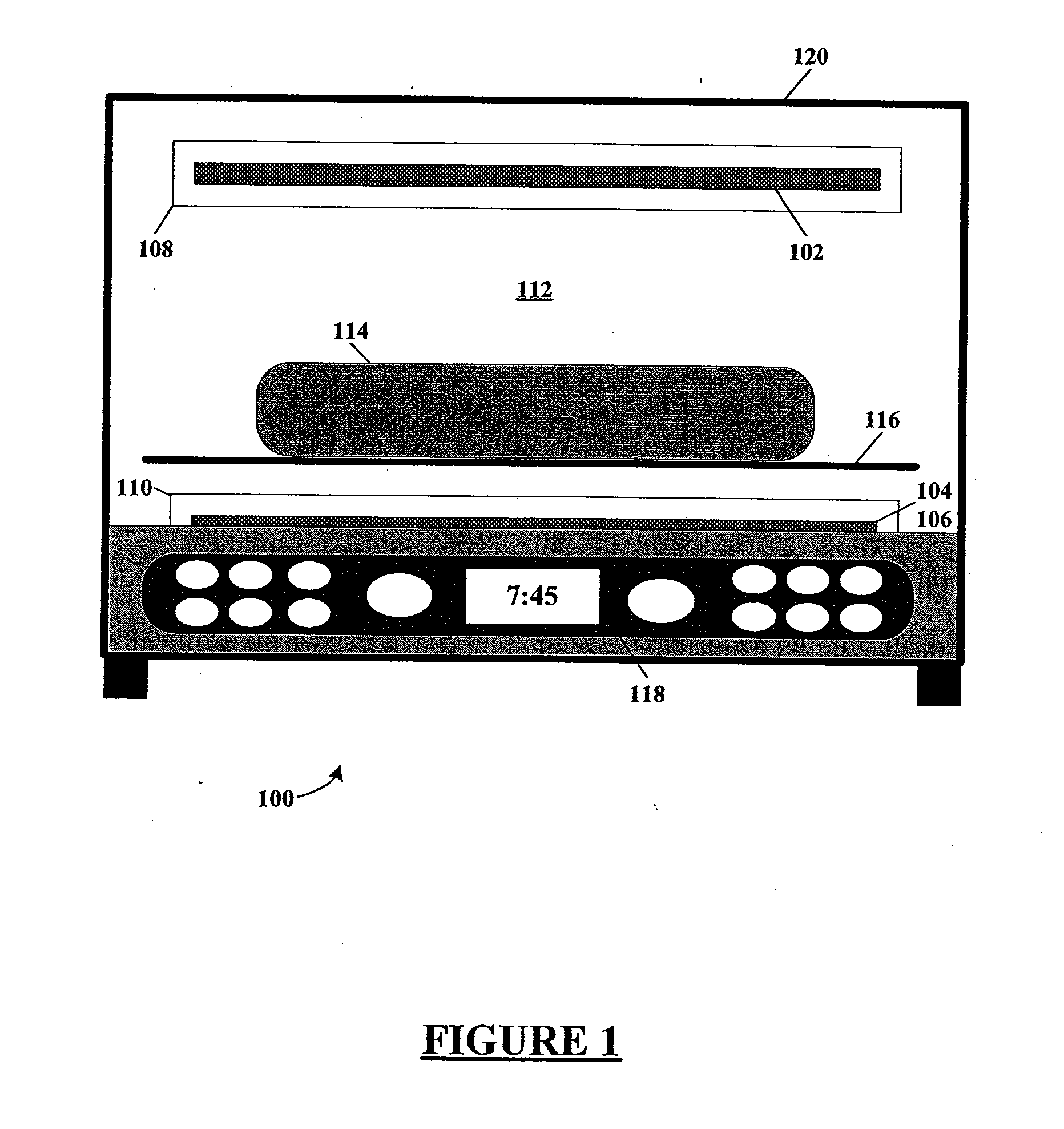 Method for cooking a food with infrared radiant heat