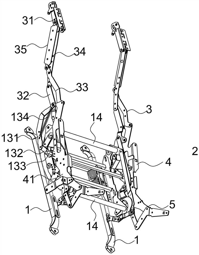 Mechanical stretching unit and mechanical stretching device