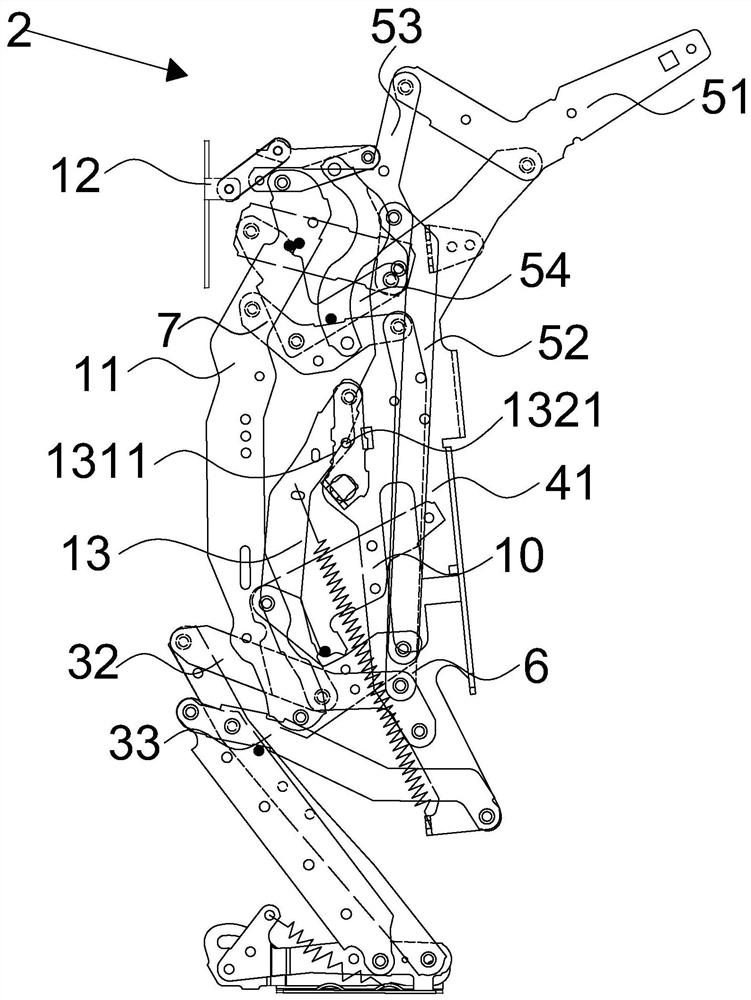 Mechanical stretching unit and mechanical stretching device