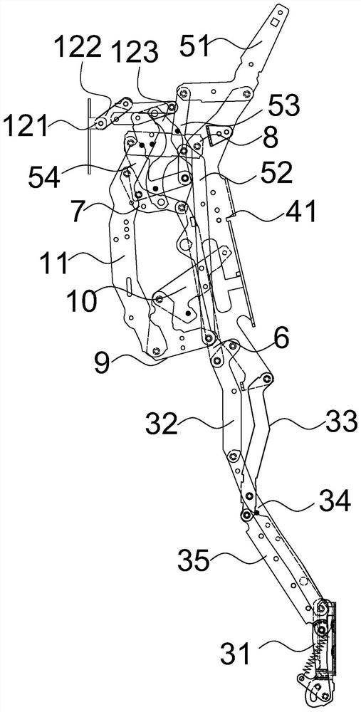 Mechanical stretching unit and mechanical stretching device