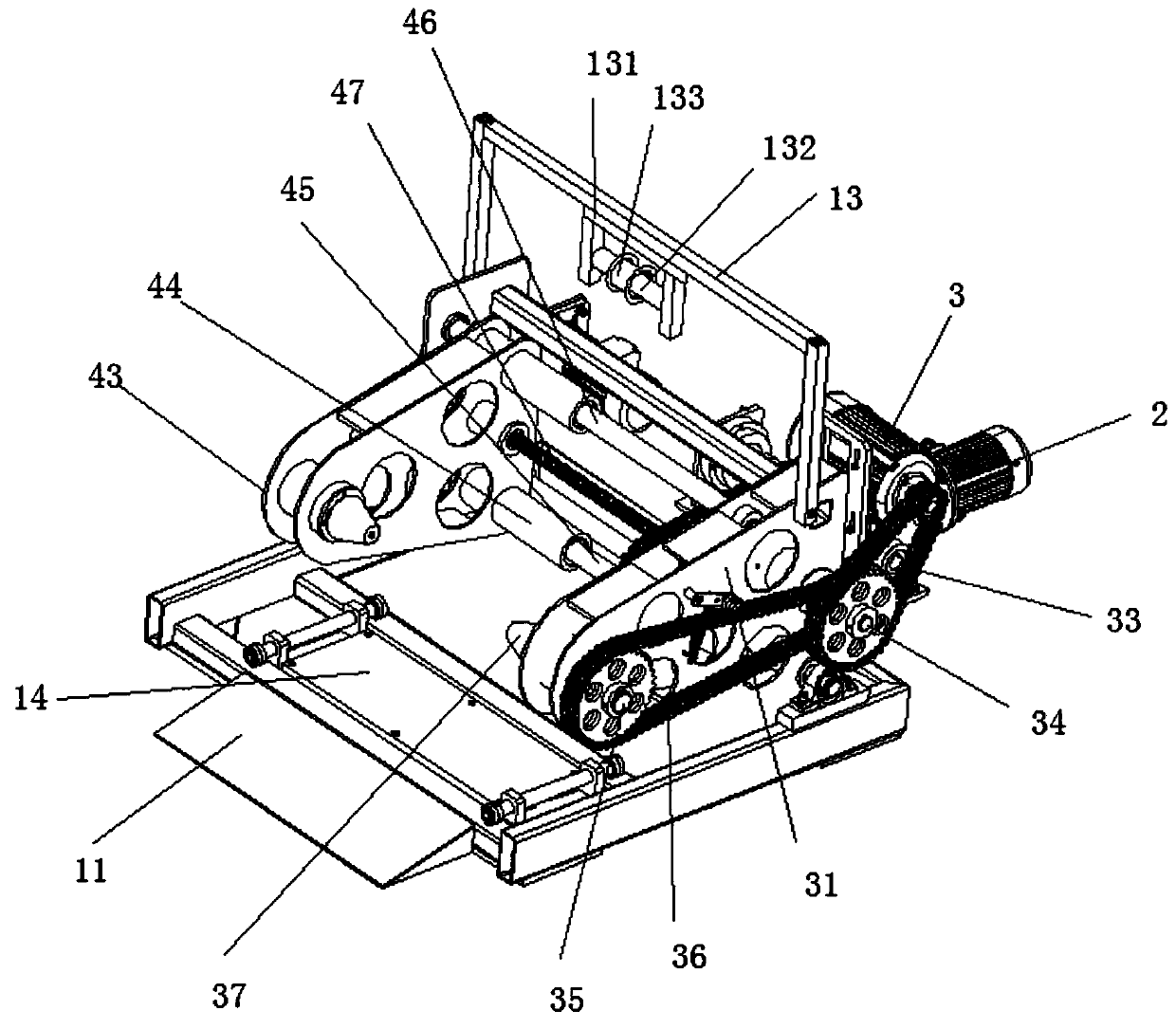 Polyester role winding collection device and operation method thereof