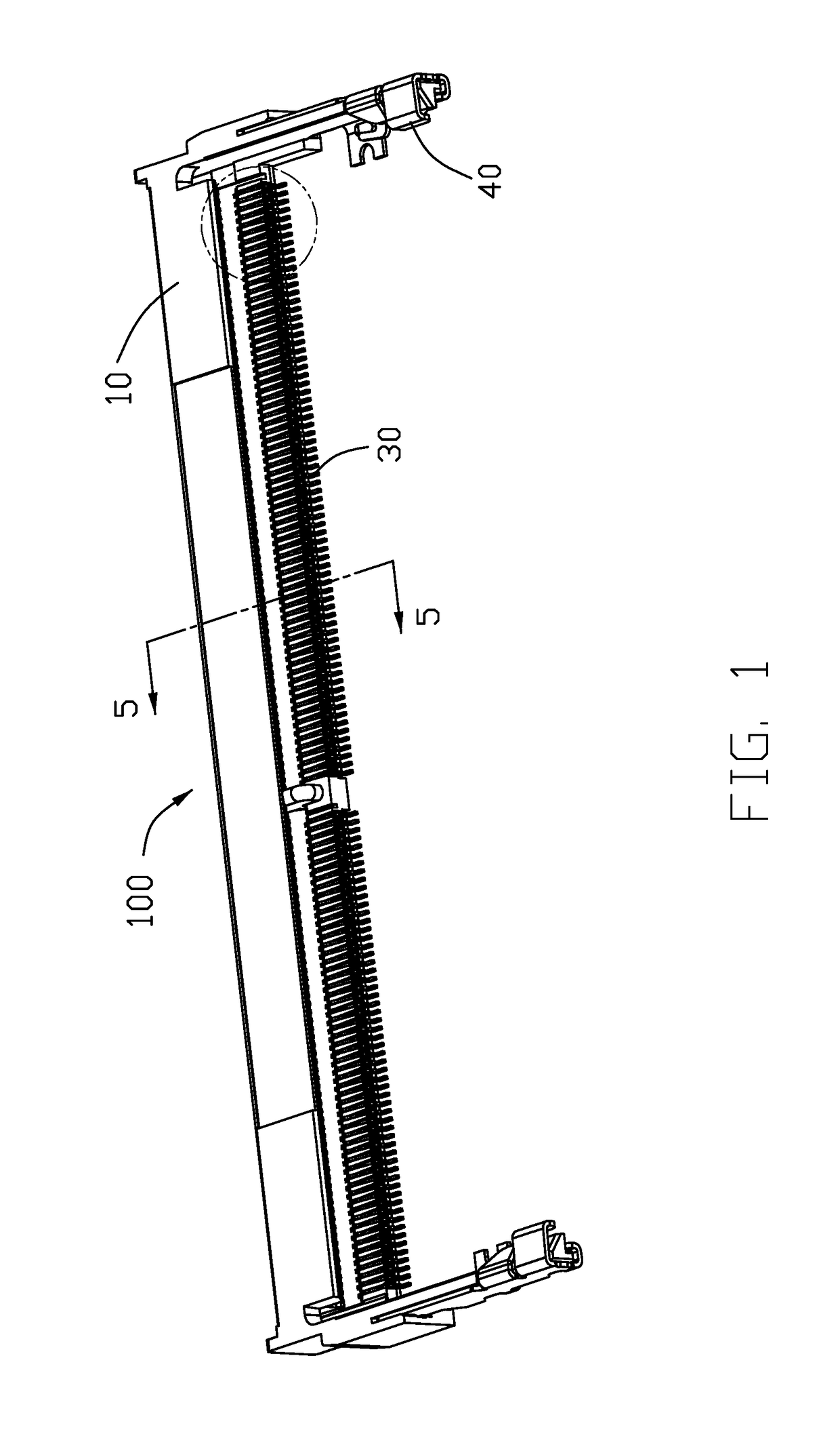 Card edge connector with anti-wicking structure