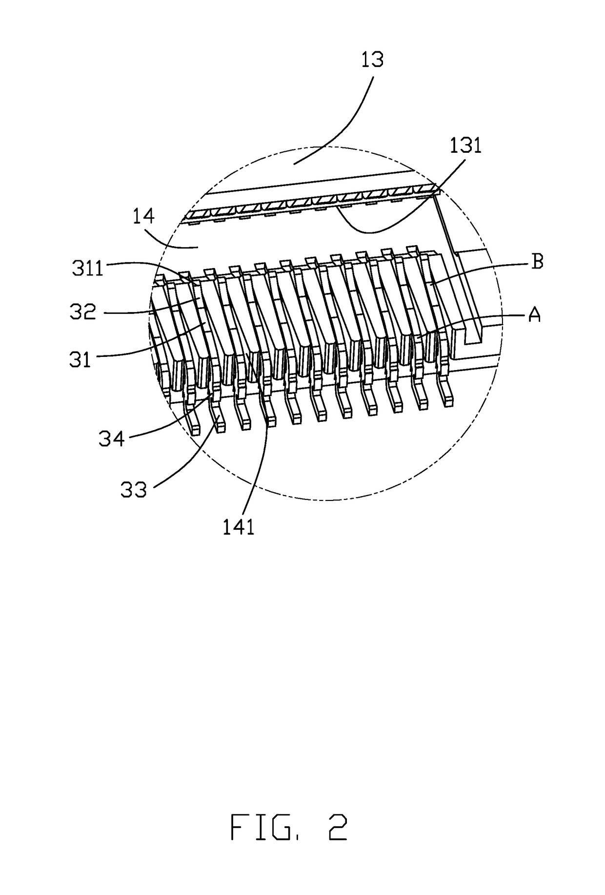 Card edge connector with anti-wicking structure