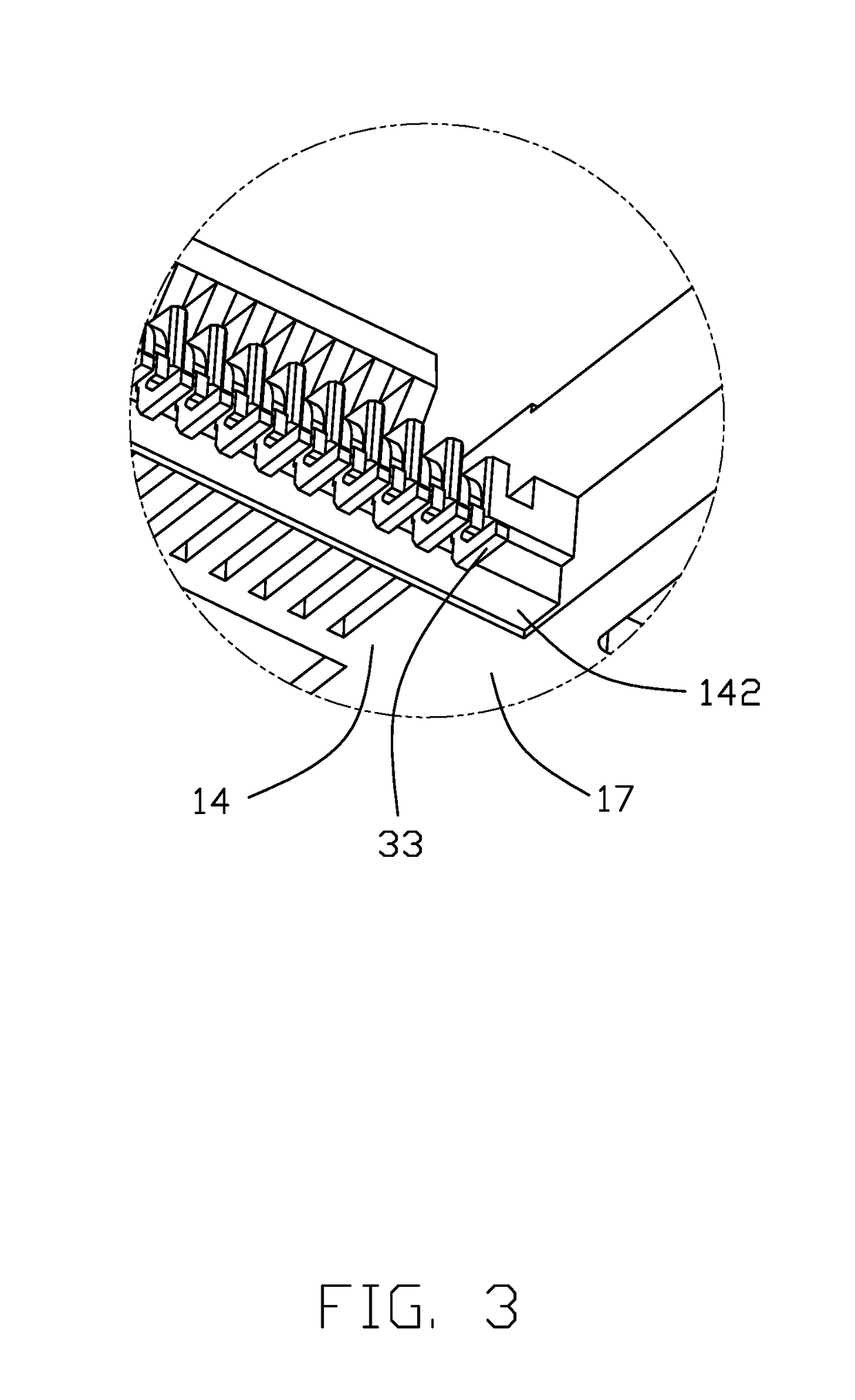 Card edge connector with anti-wicking structure