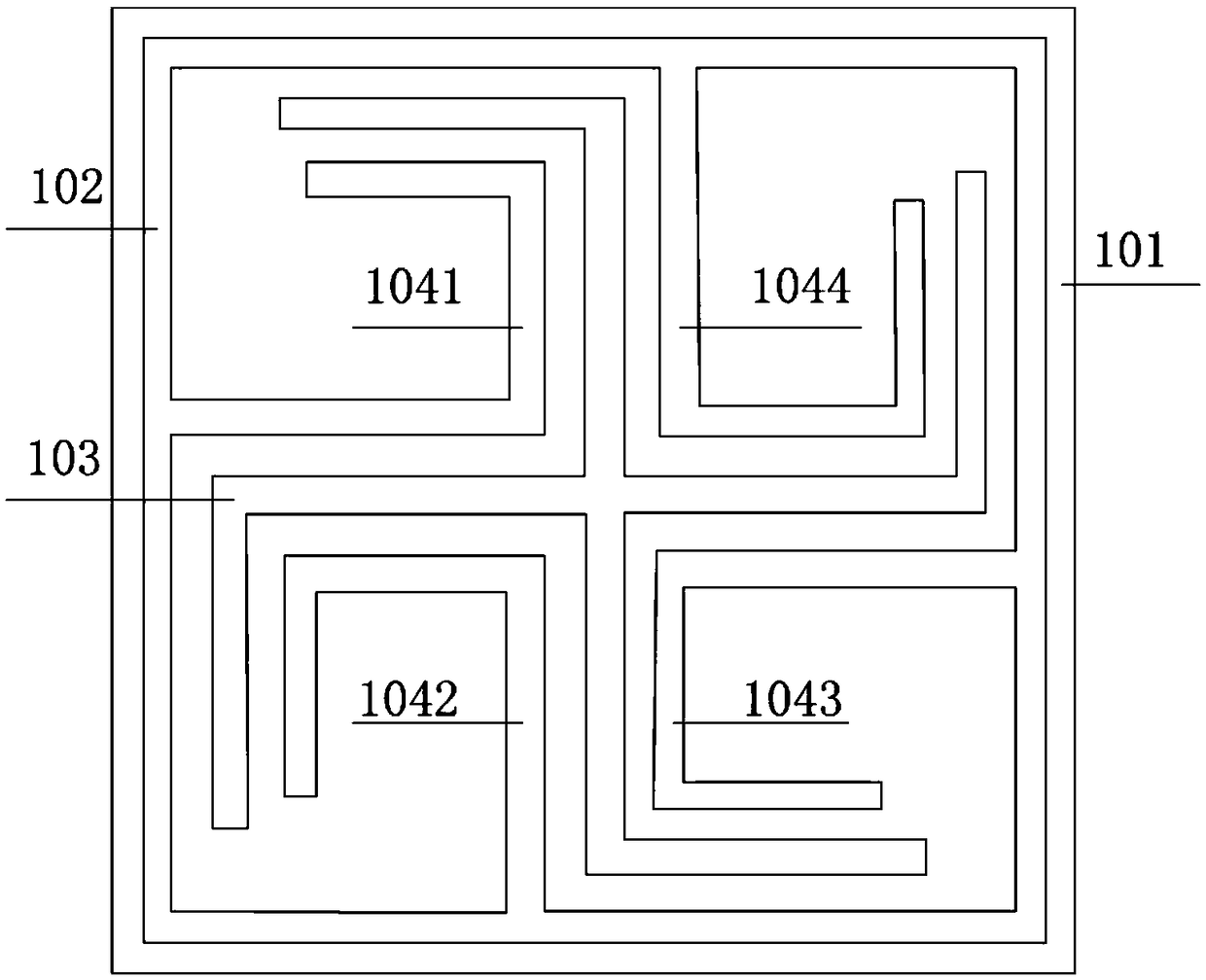 Decoupling structure among multi-input-multi-output antennas