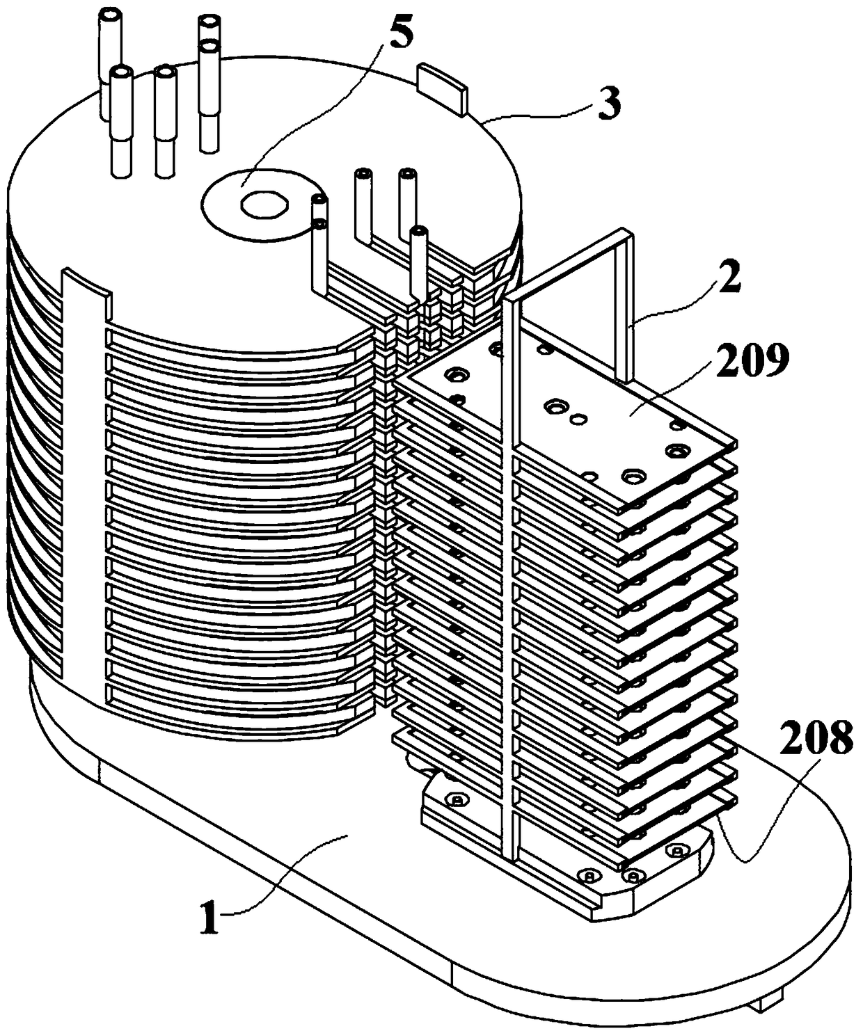 Equipment for electric field device assembly, and method thereof