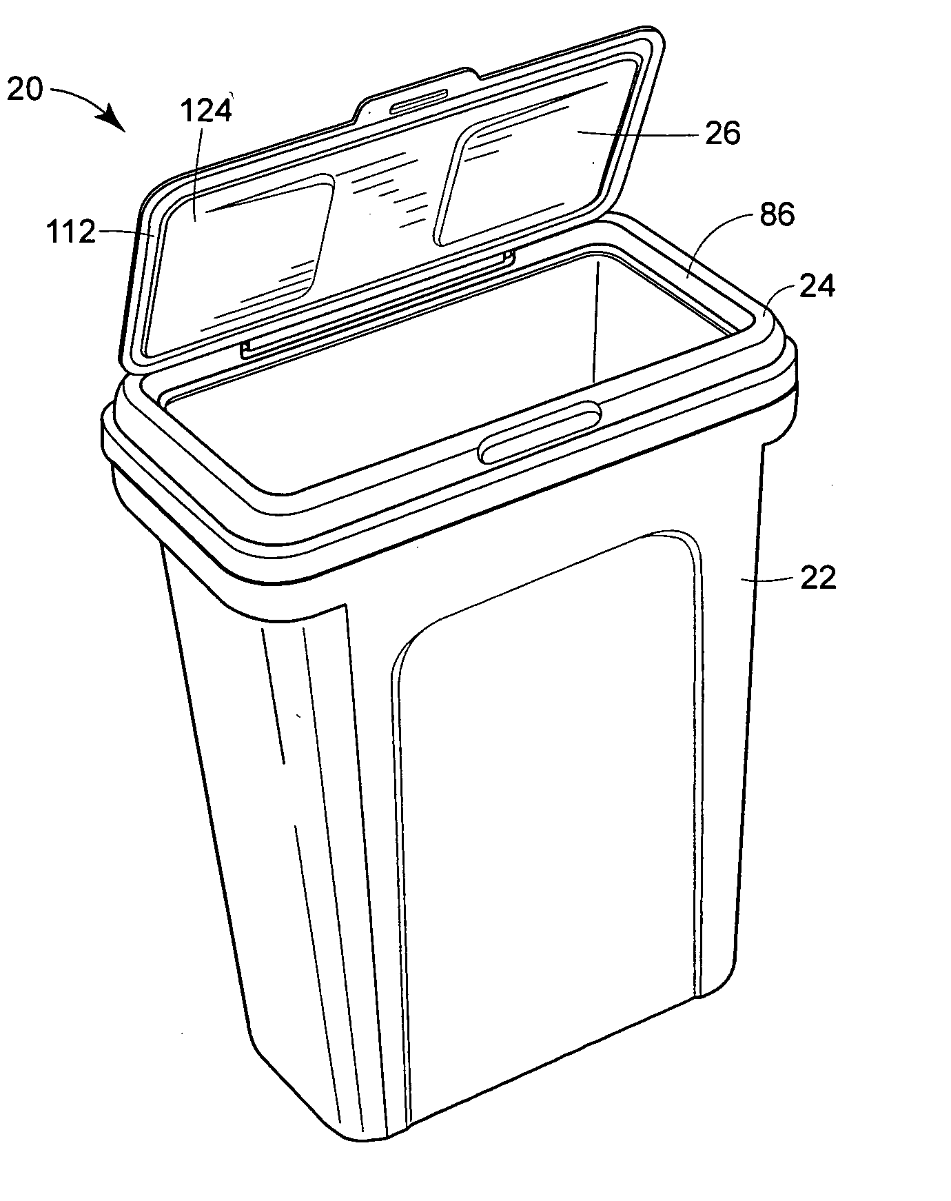 Container with integral foam gasket and method of making the container