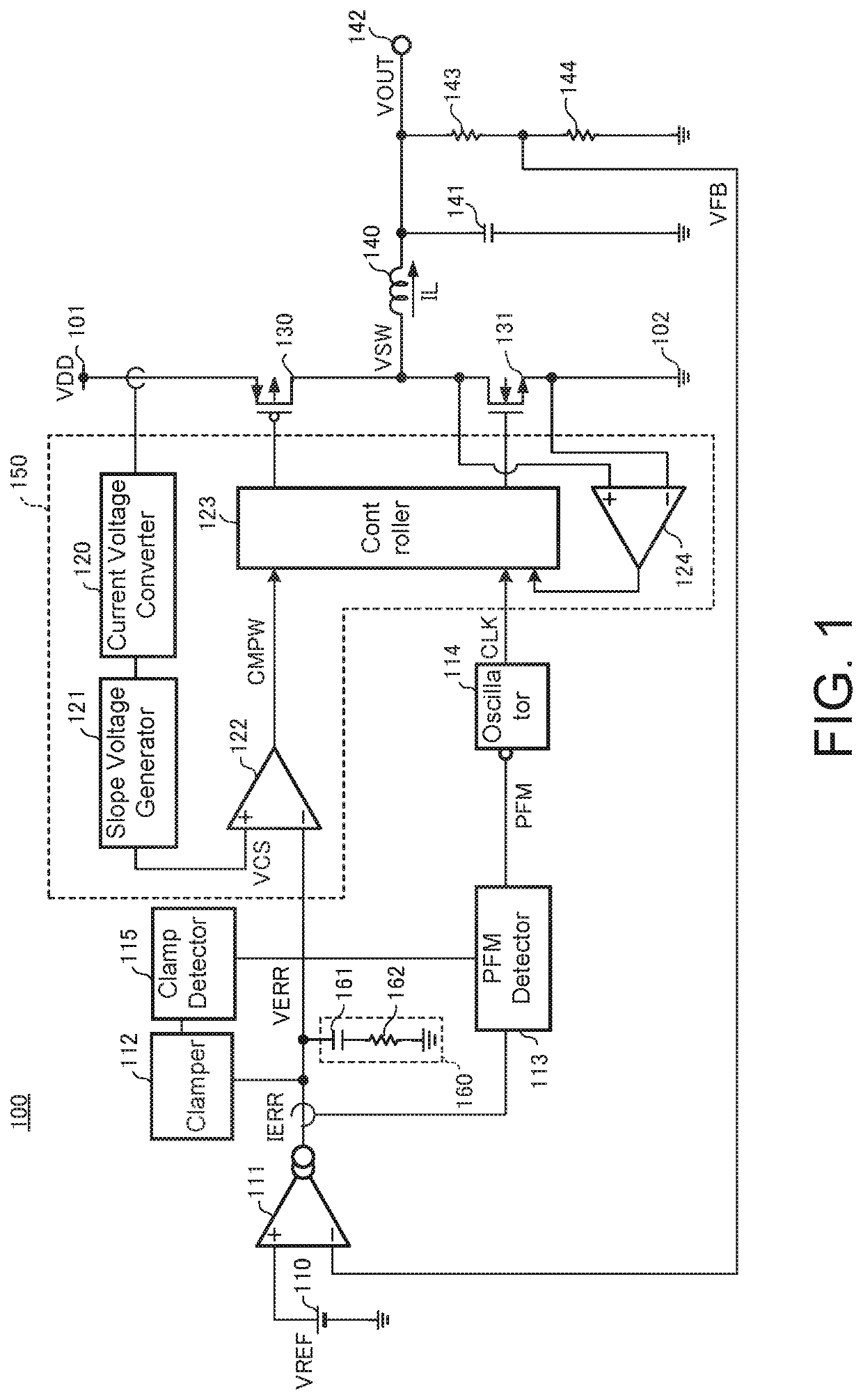 Switching regulator including PFM detector