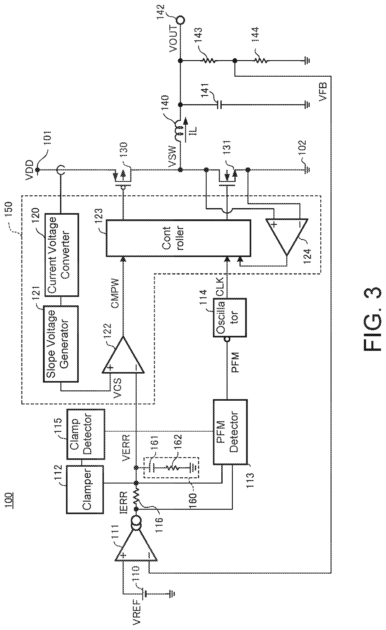 Switching regulator including PFM detector