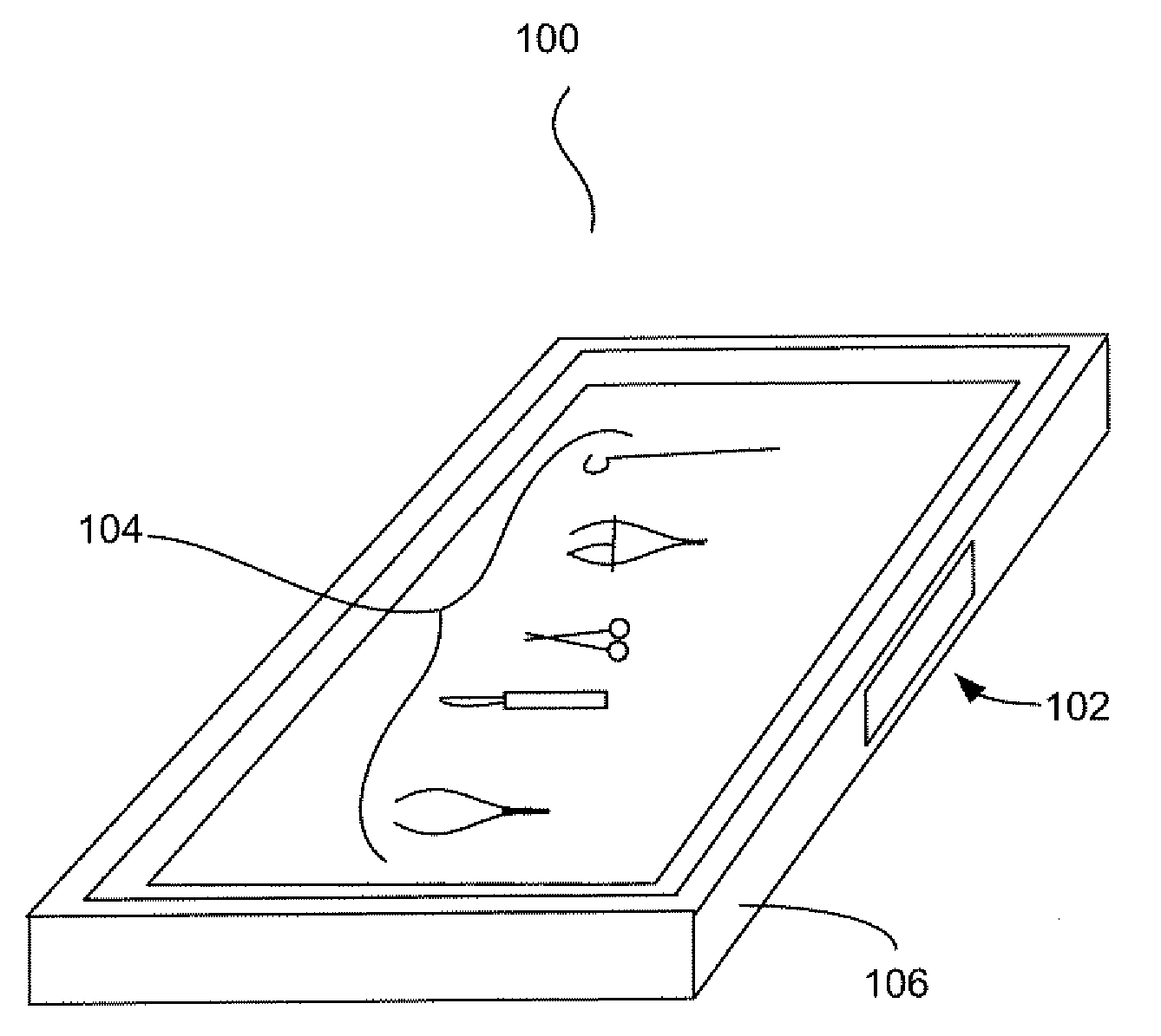 An insertable form factor for an instrument tray