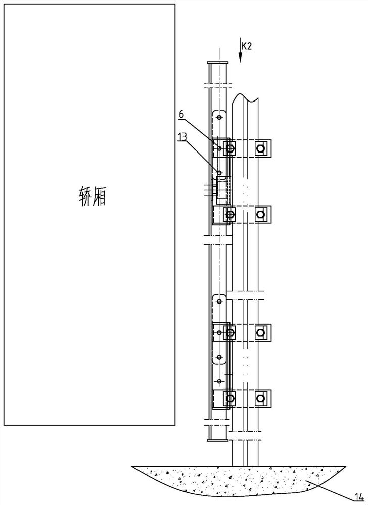 Home elevator pit overhaul safety protection device