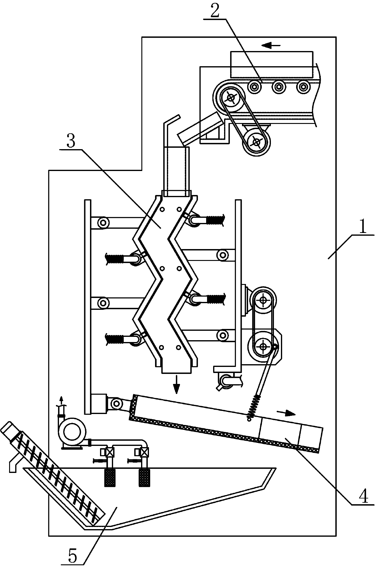 Sand stone washing device used for concrete machining