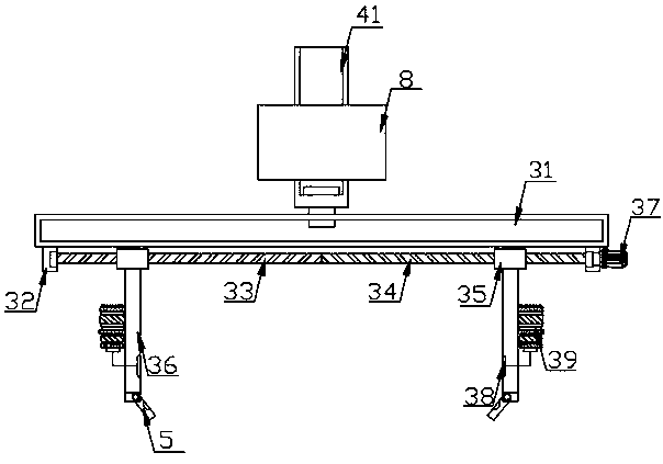 Lifting device for loading and unloading equipment for electric overhaul vehicle