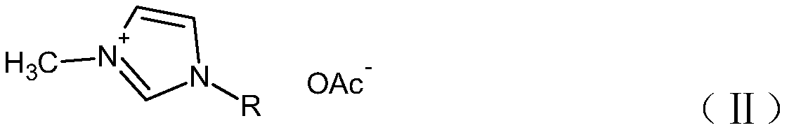 Preparing method of high-purity imidazole acetate ionic liquid