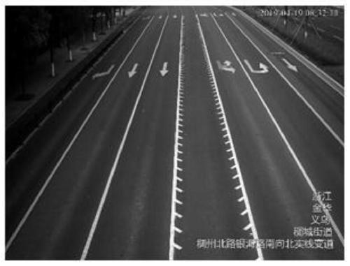 Lane guide arrow identification method in intersection monitoring environment