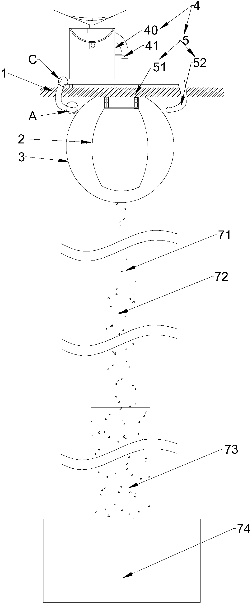 Lifting-type environment-friendly street lamp