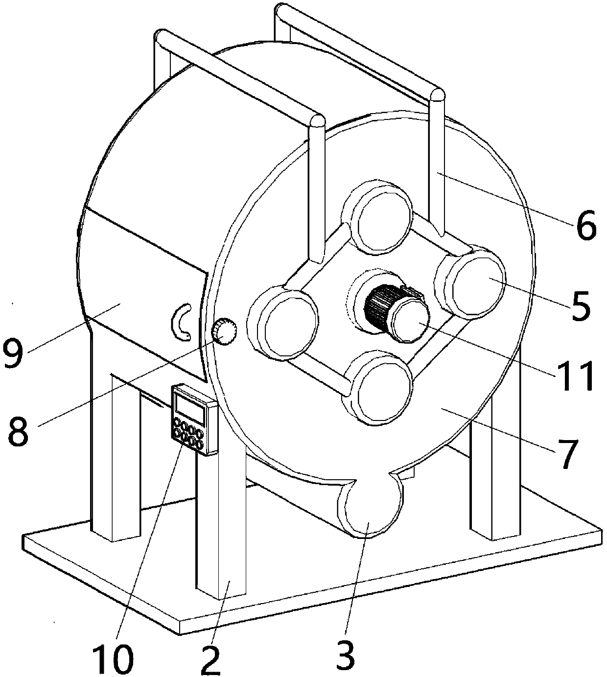 Agricultural vegetable-fruit drying equipment with wastewater collection structure