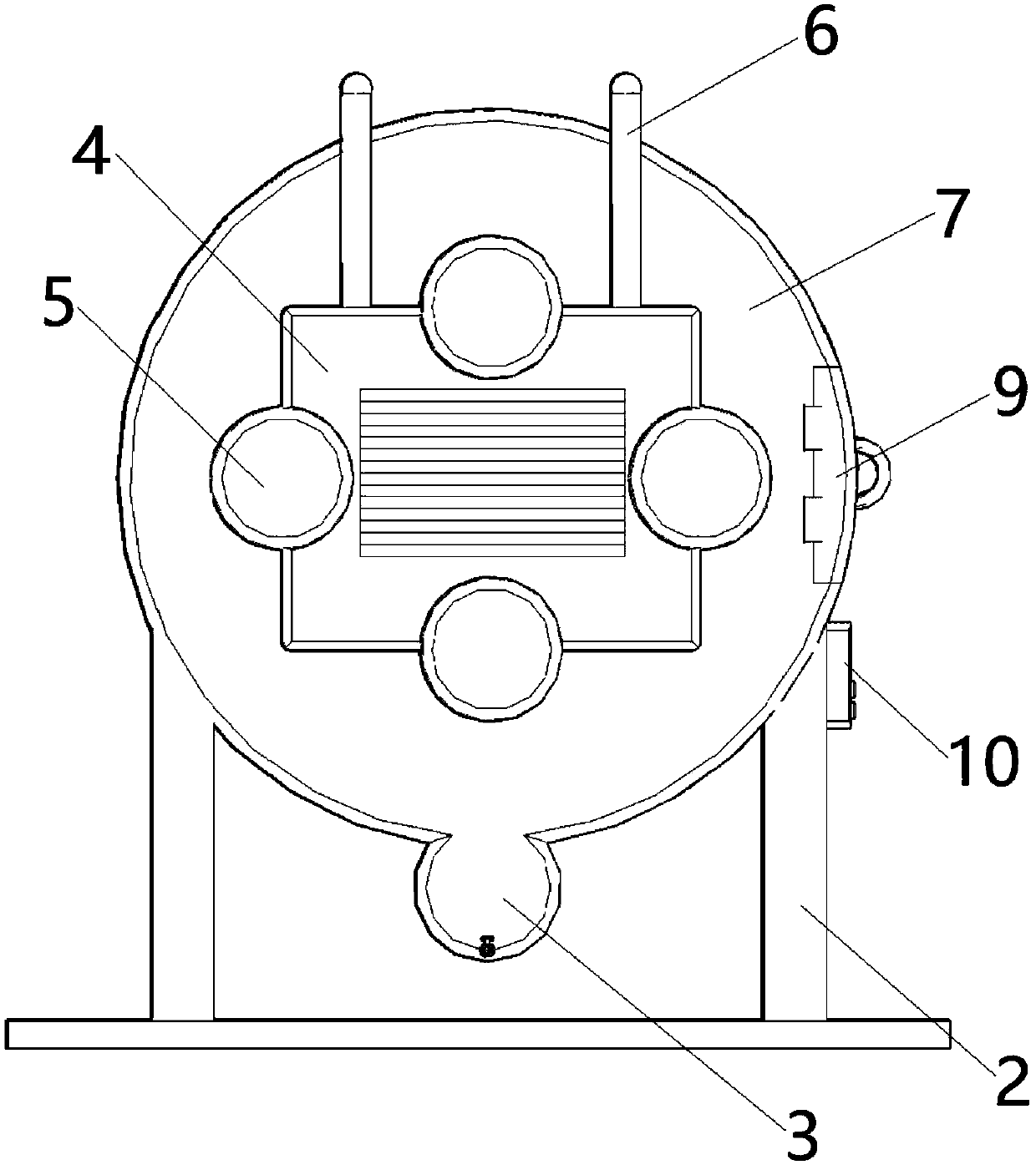 Agricultural vegetable-fruit drying equipment with wastewater collection structure