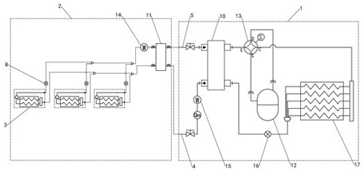 Heat exchange system of multi-connected air conditioner and air conditioner