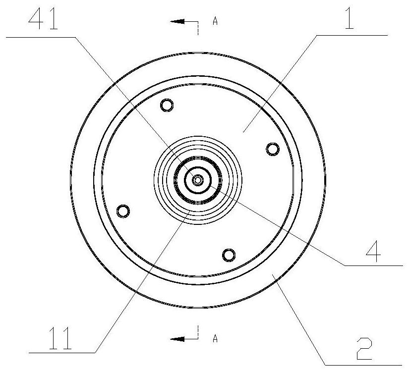 Rotary bottle blowing machine bottom die structure for medical infusion bottle production