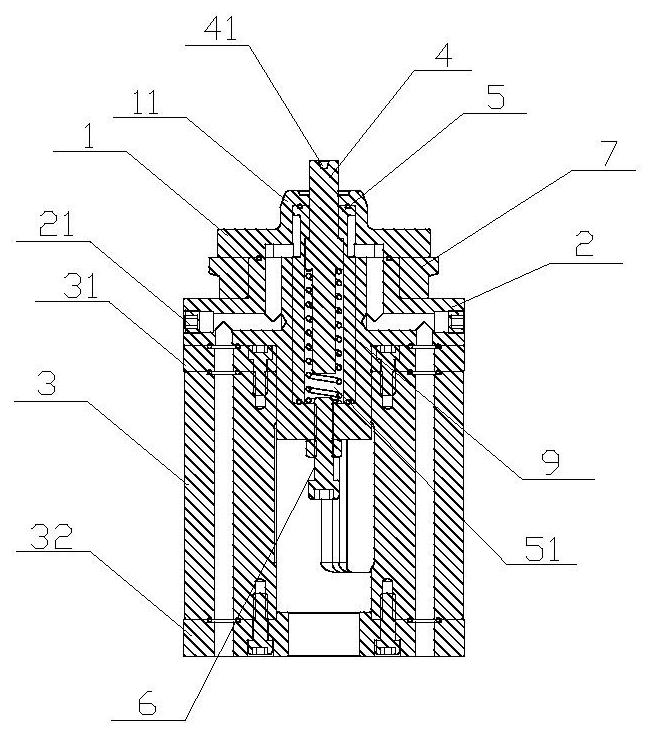 Rotary bottle blowing machine bottom die structure for medical infusion bottle production