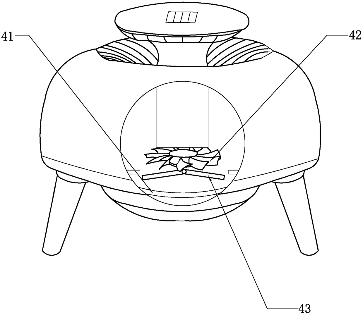 Titanium dioxide photocatalyst mosquito-killing lamp