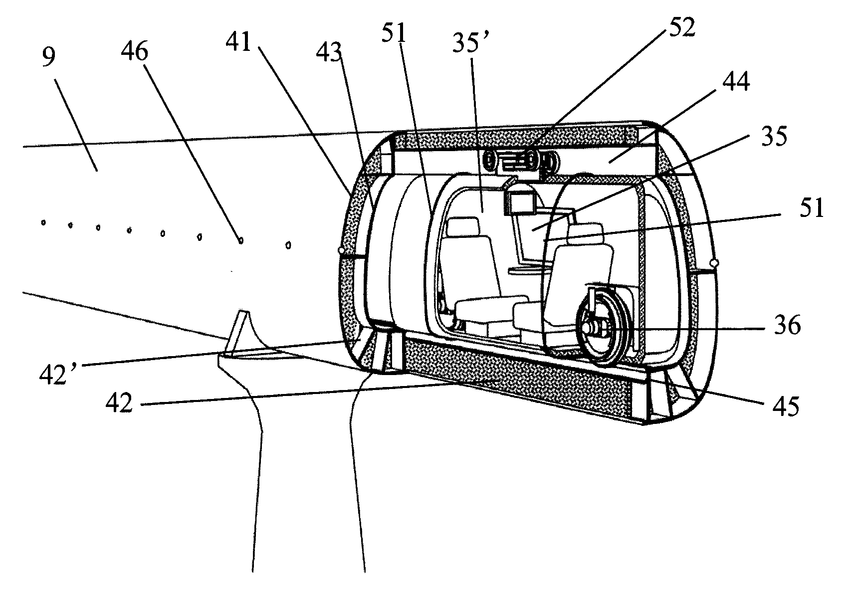 Tube car, network of tubes, personal transport system, and control system and control method thereof