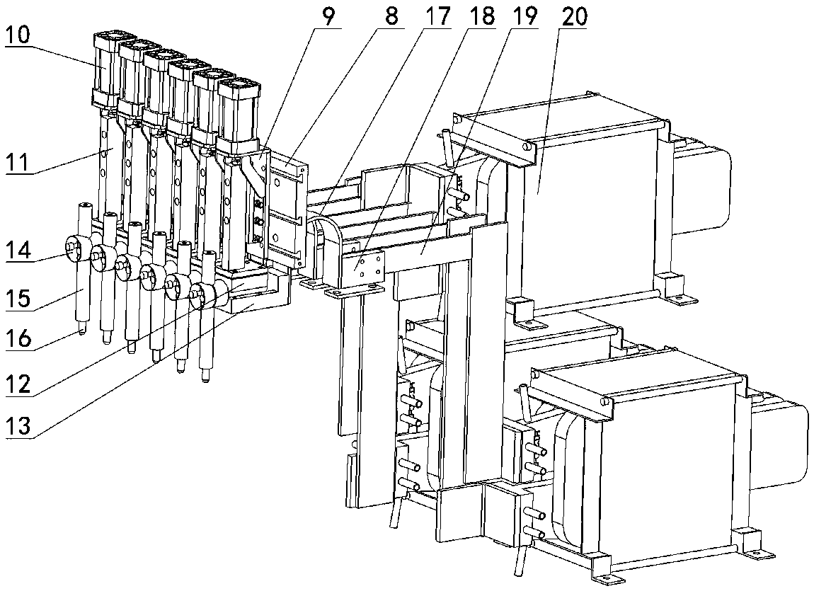 Same-side multi-head resistance welding machine for frame and skin