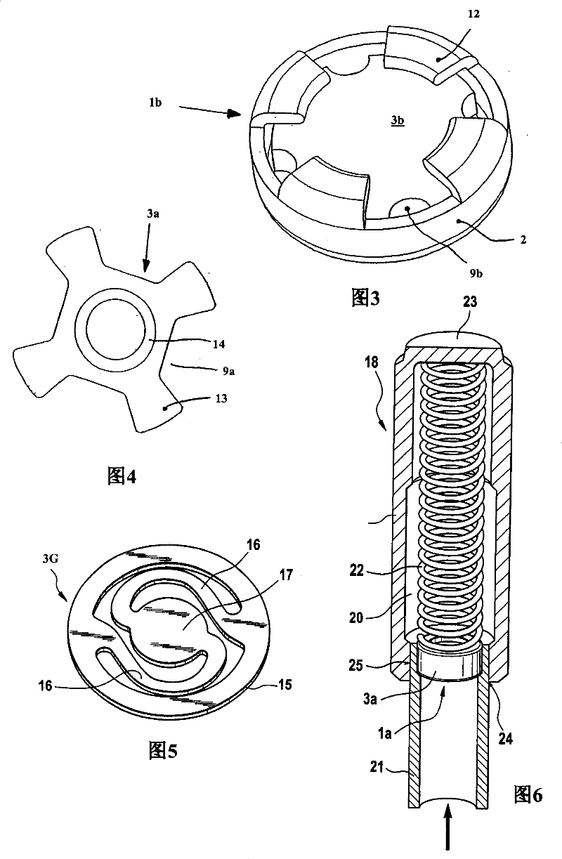 Plate valve for tensioining systems for traction means