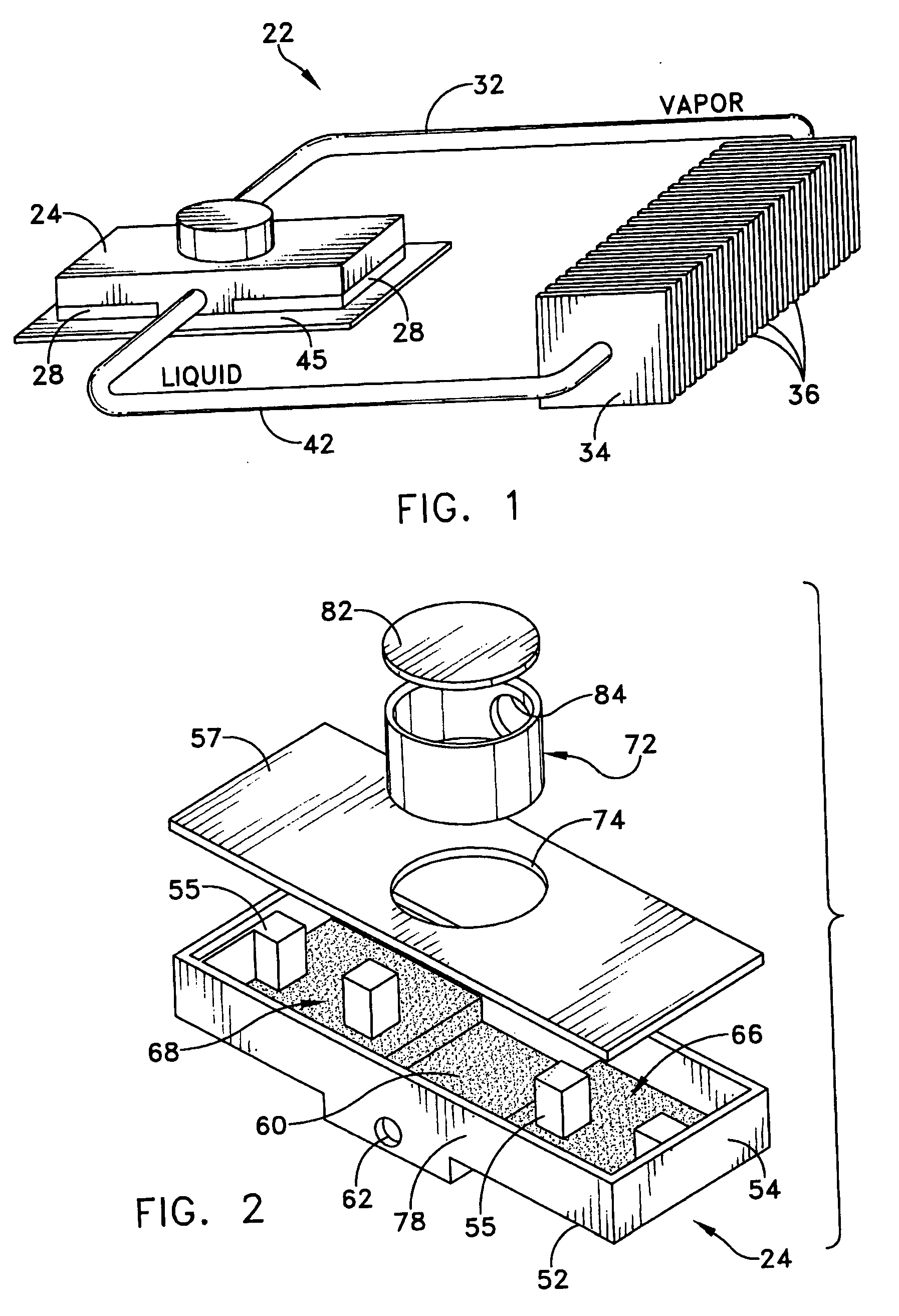 Fluid circuit heat transfer device for plural heat sources