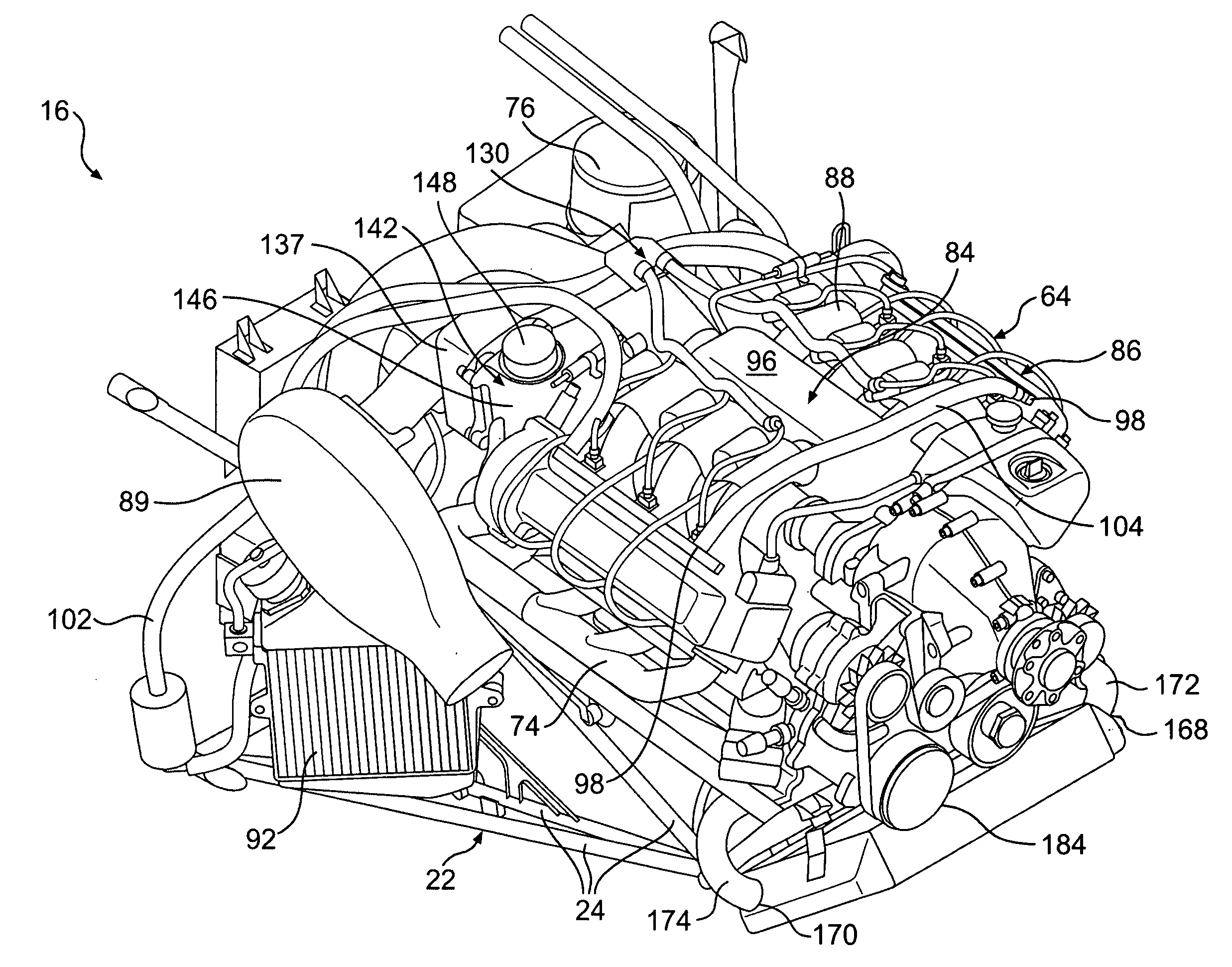 Piston type aircraft engine