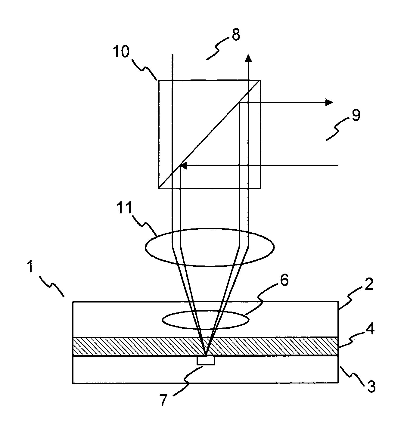 Holographic disk medium with servo marks