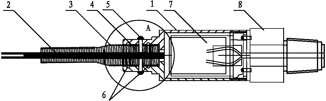 Fixing device of leading-out cable of pressure sensor