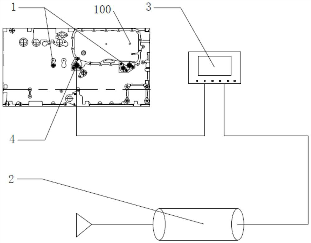 Engine oil duct leakage testing device and method