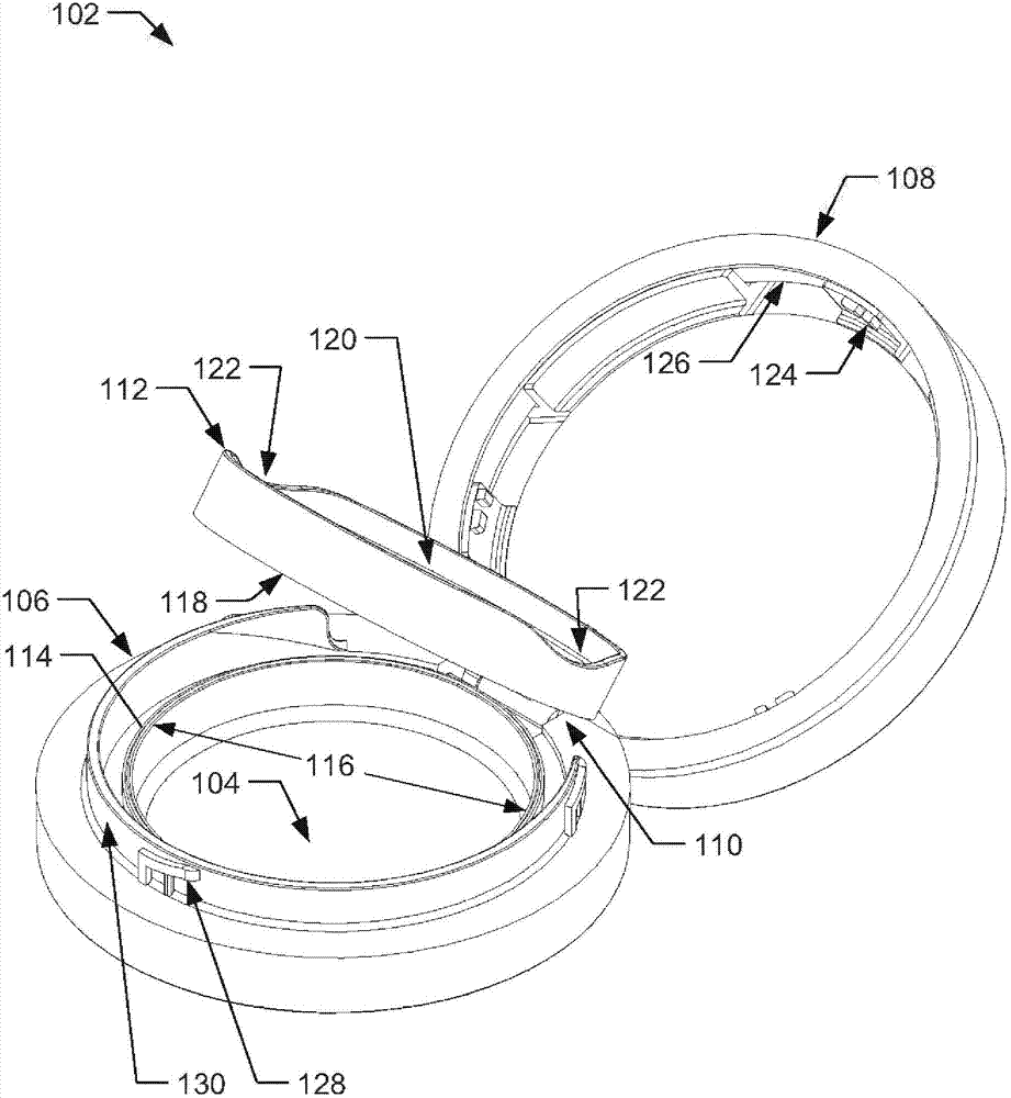 Wet/dry compact with multi-stage opening