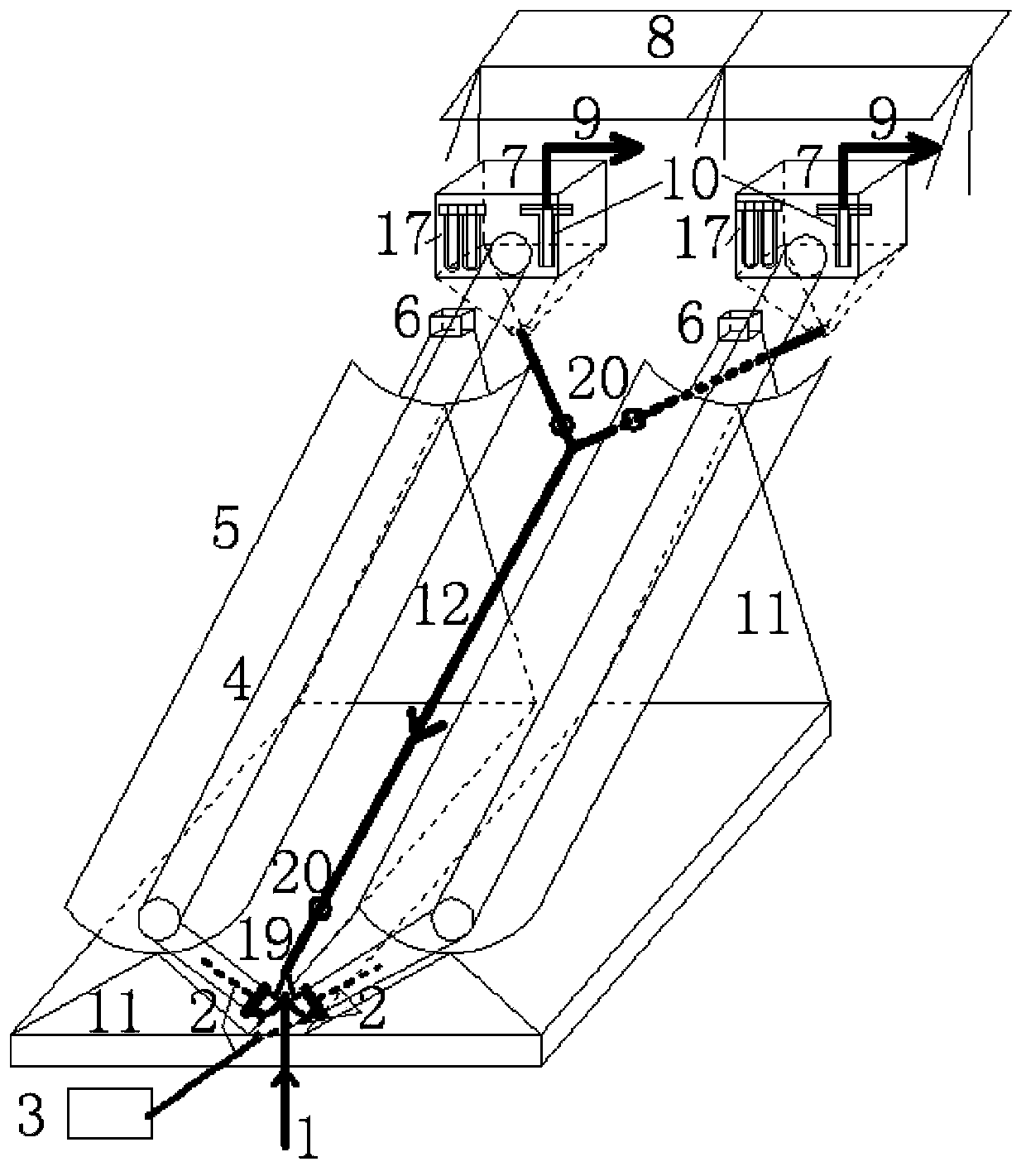 Sunlight automatic tracking photothermal catalysis-membrane separation reaction system