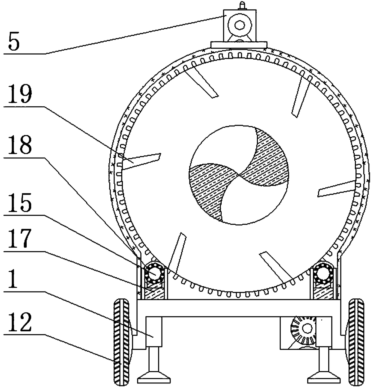 Automatic matching and water adding concrete stirring machine special for civil engineering