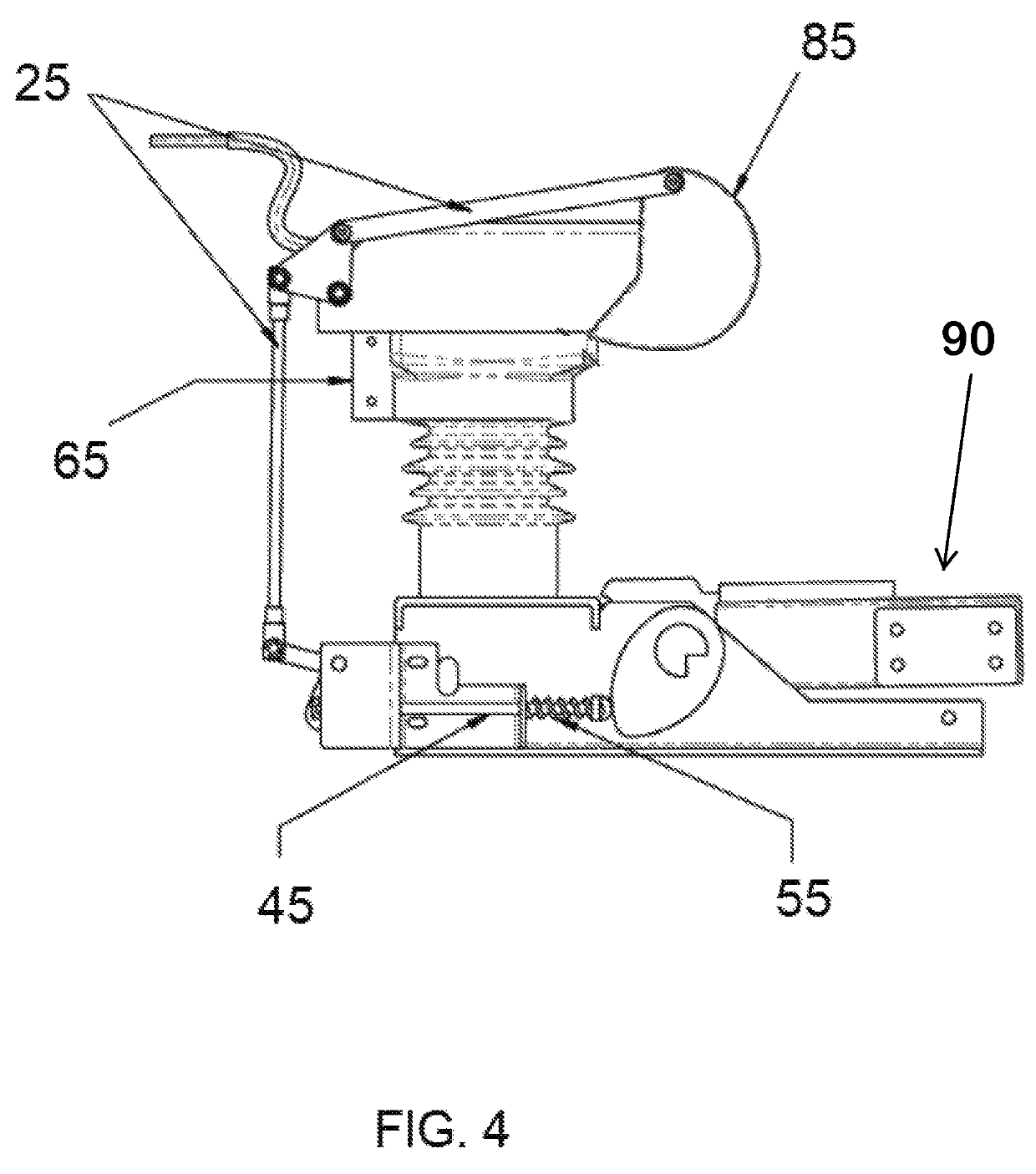 Grounding switch for use in metal-clad switchgear