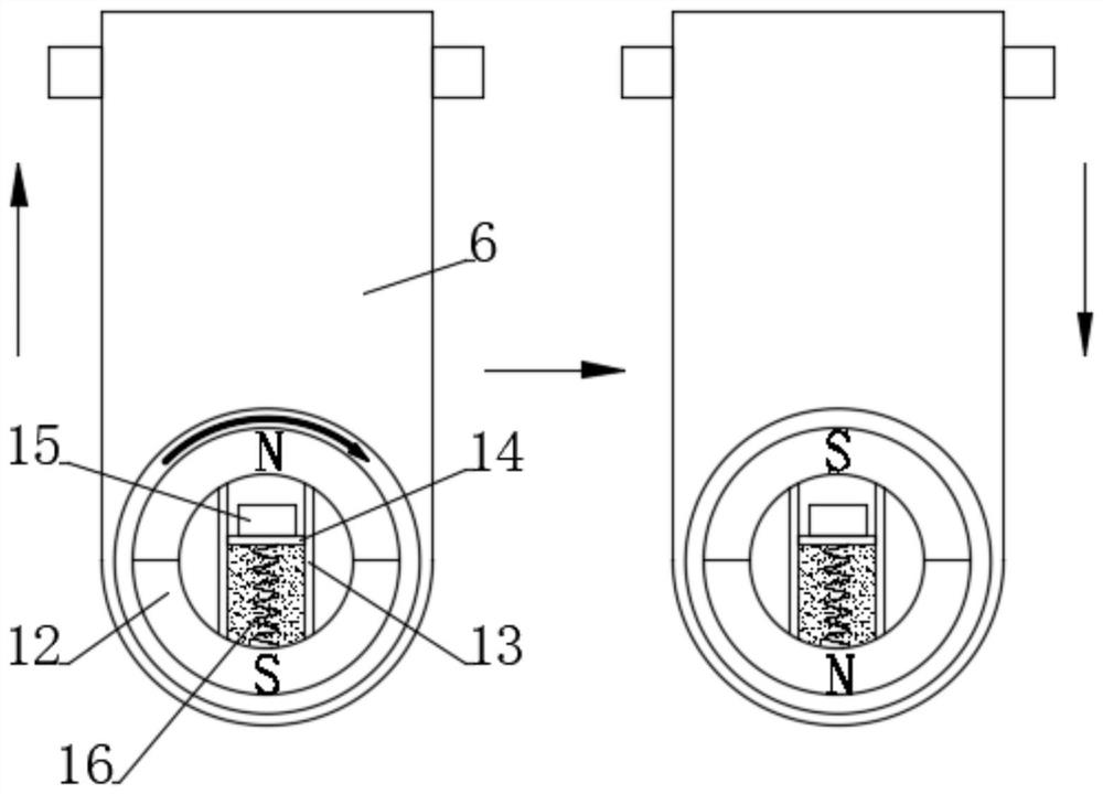 Heat magnetic adsorption technology based stainless steel oil-removing collecting device