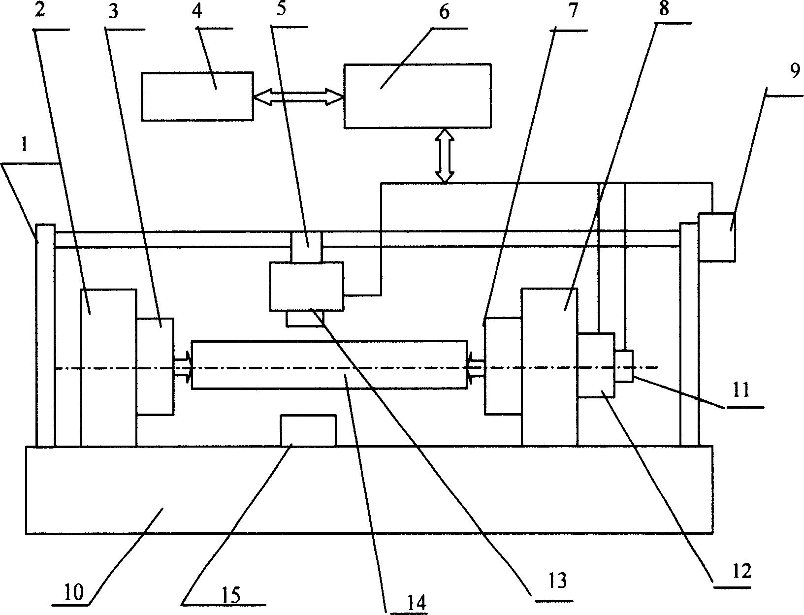 Axial workpiece bending deformed planar array CCD measuring method and apparatus