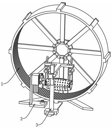 Passive movement running wheel for weight-losing walking of rat with spinal cord injury