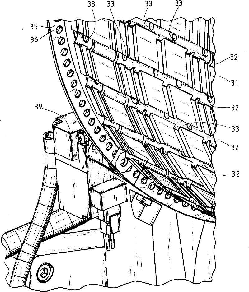 Swash plate, pusher drum and machine for the tobacco processing industry