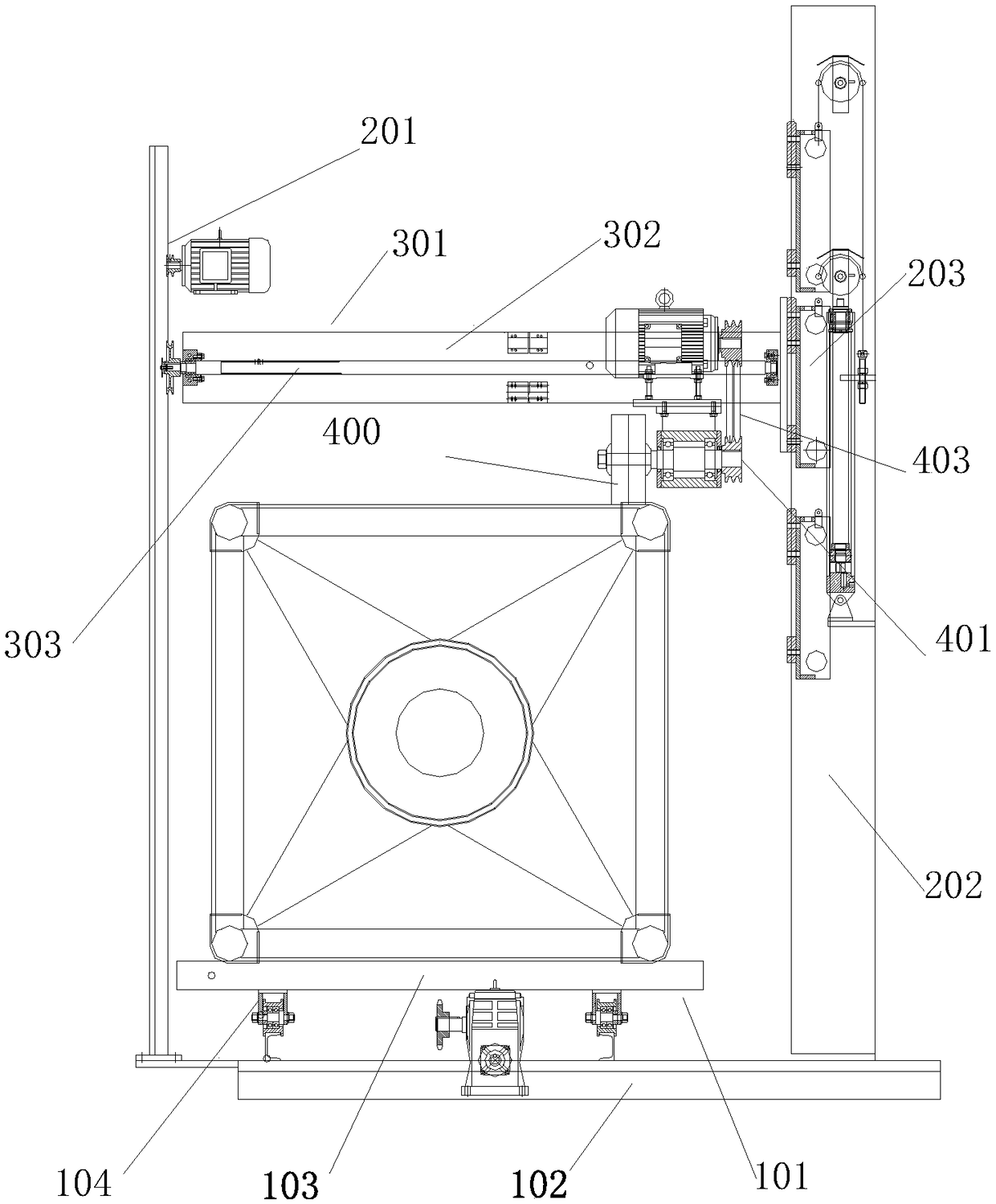 Hopper polishing machine capable of being automatically adjusted