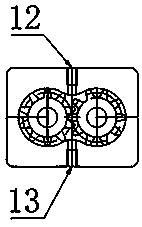 Synthetic fiber filament segmented dyeing device