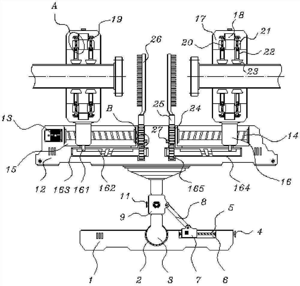 Water supply and drainage dispatching branch pipe butt joint supporting device used for municipal engineering